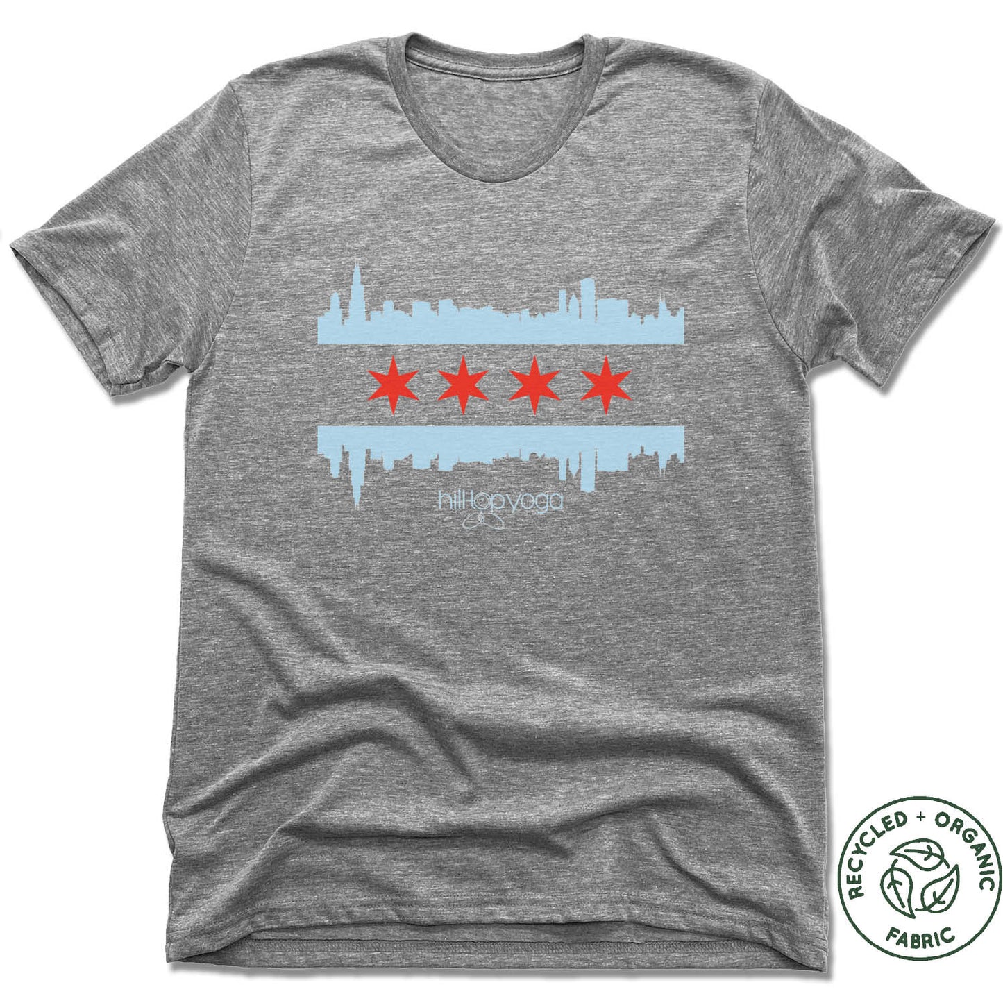 HILLTOP YOGA | UNISEX GRAY Recycled Tri-Blend | FLAG