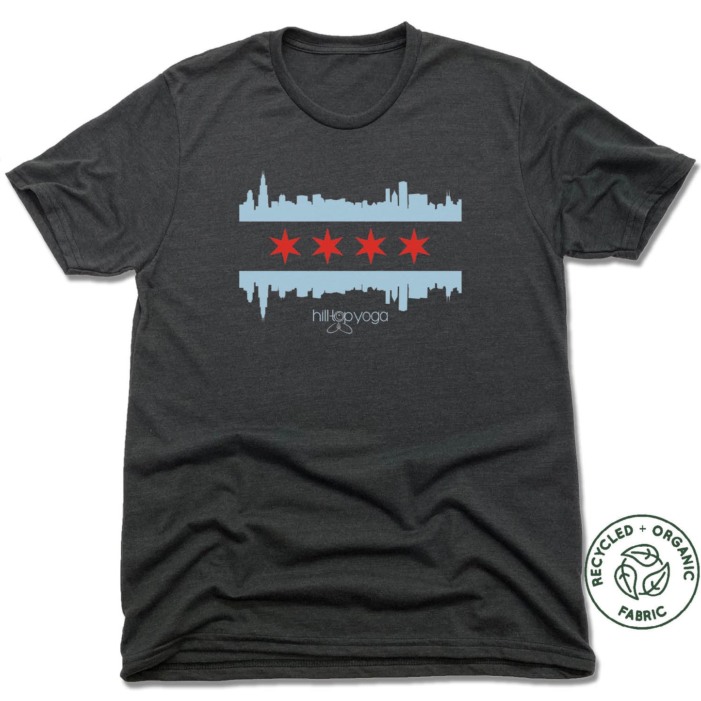 HILLTOP YOGA | UNISEX BLACK Recycled Tri-Blend | FLAG