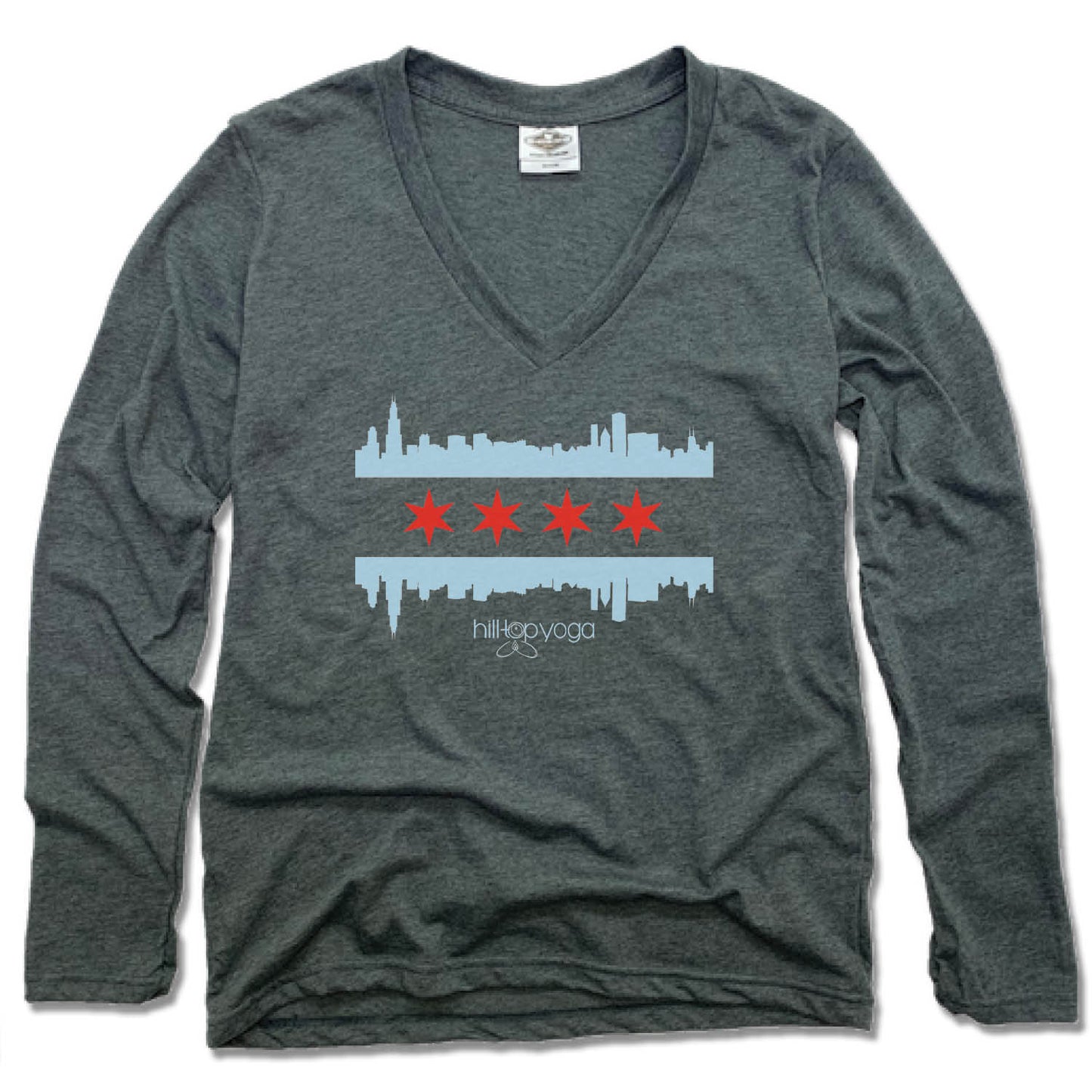 HILLTOP YOGA | LADIES' LONG SLEEVE TEE | FLAG