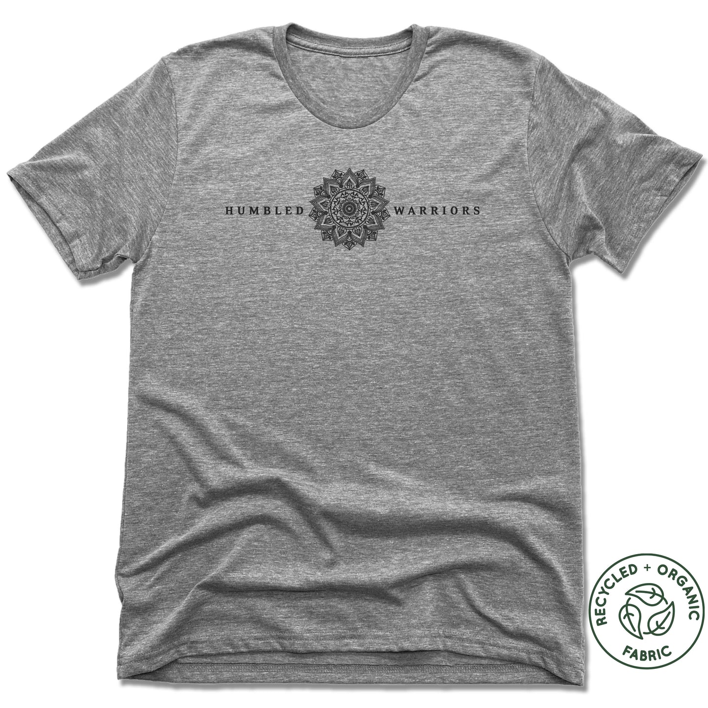 HUMBLED WARRIORS YOGA | UNISEX GRAY Recycled Tri-Blend | MONOGRAM BLACK