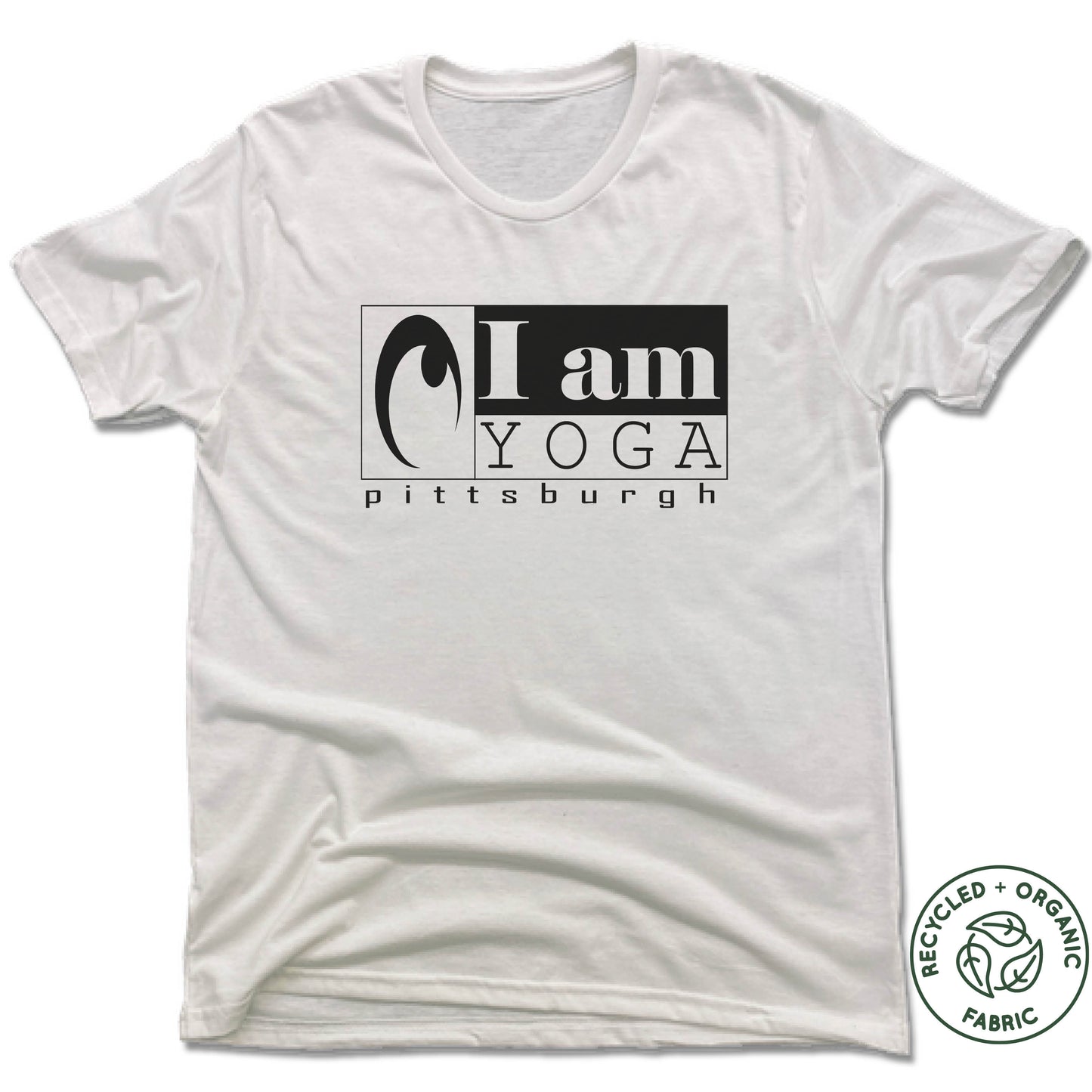 I AM YOGA PITTSBURGH | UNISEX WHITE Recycled Tri-Blend - My State Threads