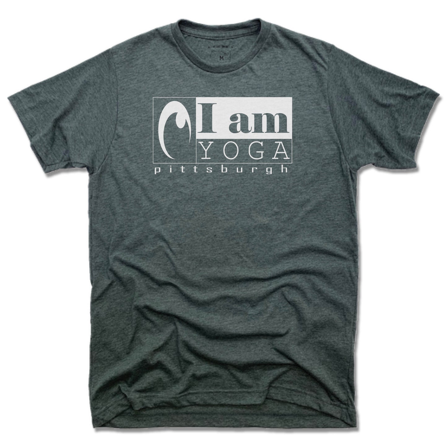 I AM YOGA PITTSBURGH | UNISEX TEE | WHITE LOGO - My State Threads