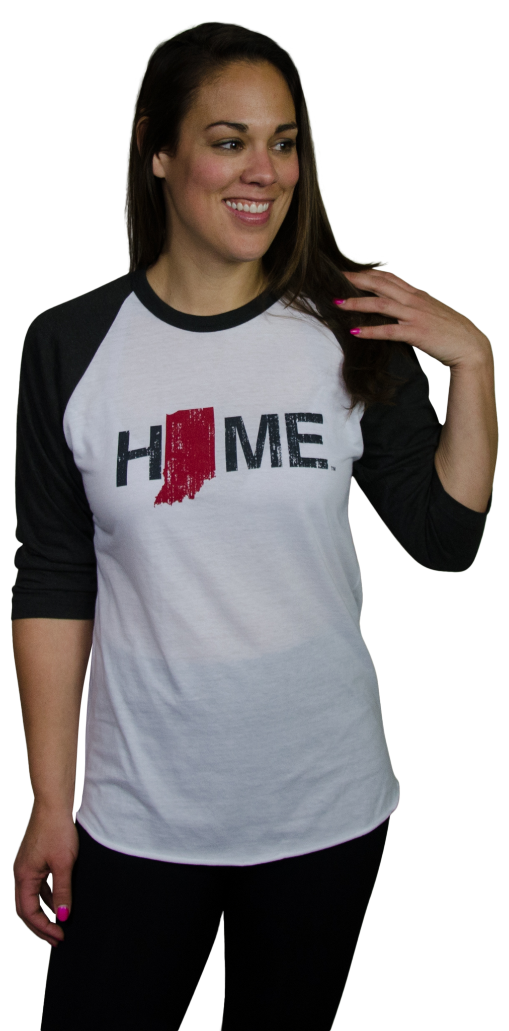 INDIANA 3/4 SLEEVE | HOME | CRIMSON - My State Threads