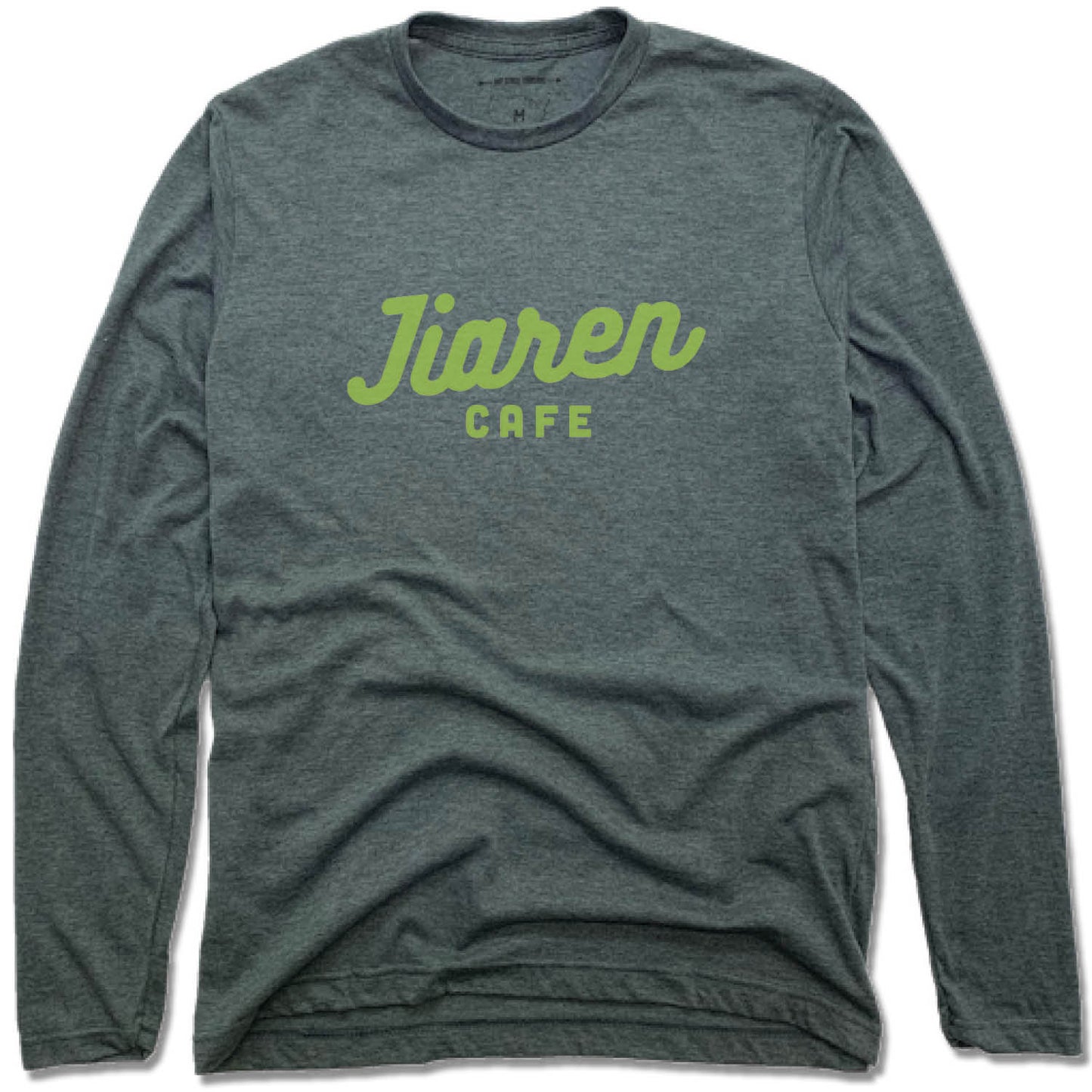 JIAREN CAFE | UNISEX LONG SLEEVE TEE | GREEN LOGO