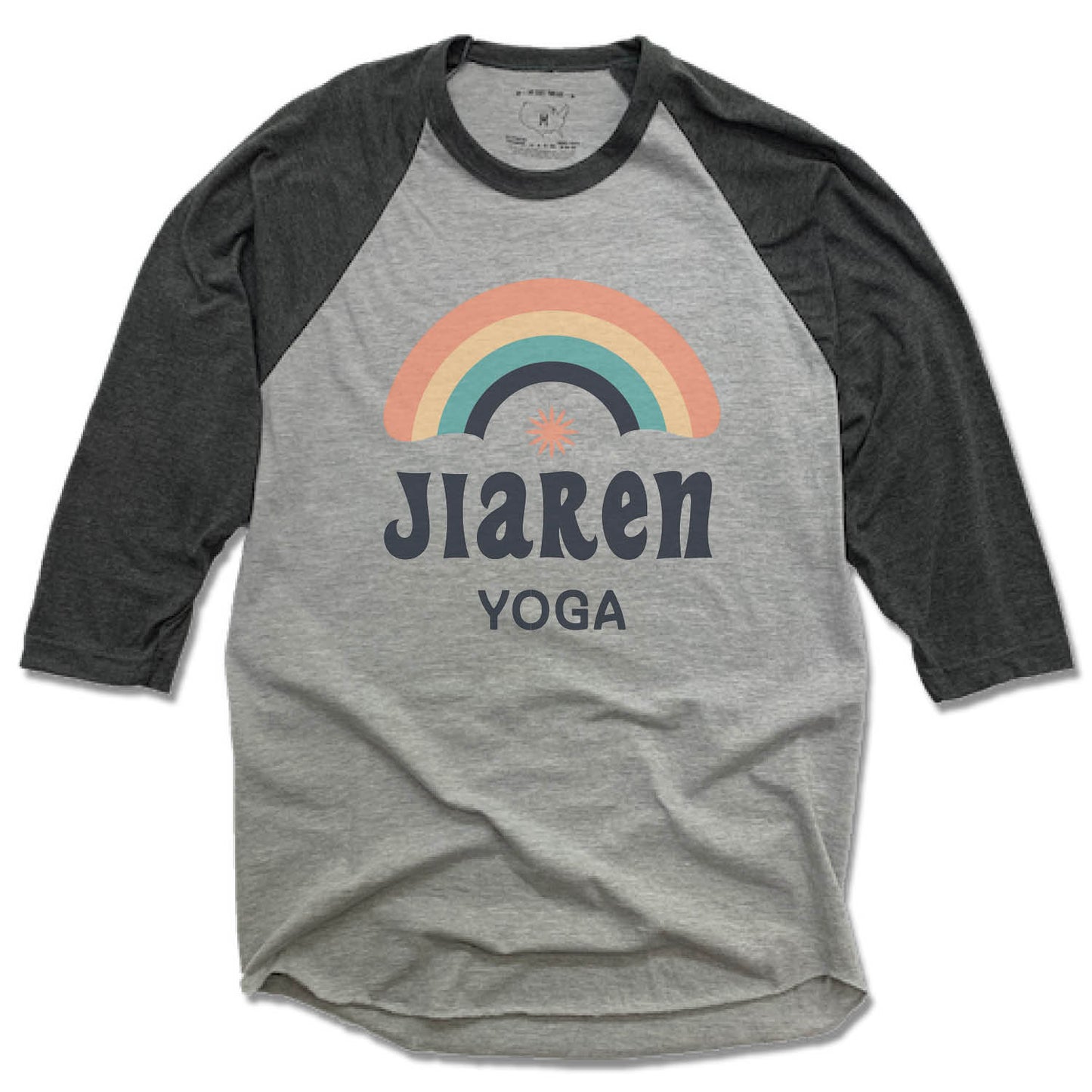 JIAREN YOGA STUDIO | GRAY 3/4 SLEEVE | COLOR LOGO