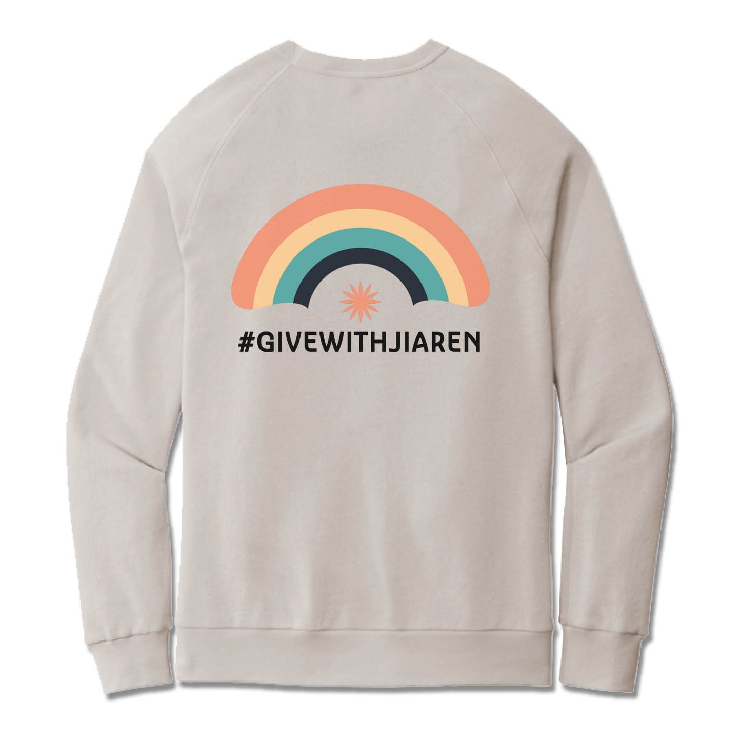 JIAREN YOGA STUDIO | LIGHT GRAY FRENCH TERRY SWEATSHIRT | BLACK LOGO