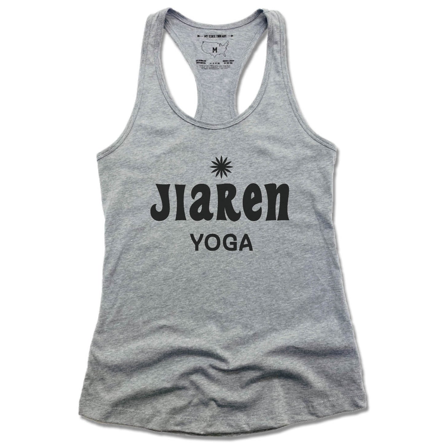 JIAREN YOGA STUDIO | LADIES GRAY TANK | LOGO