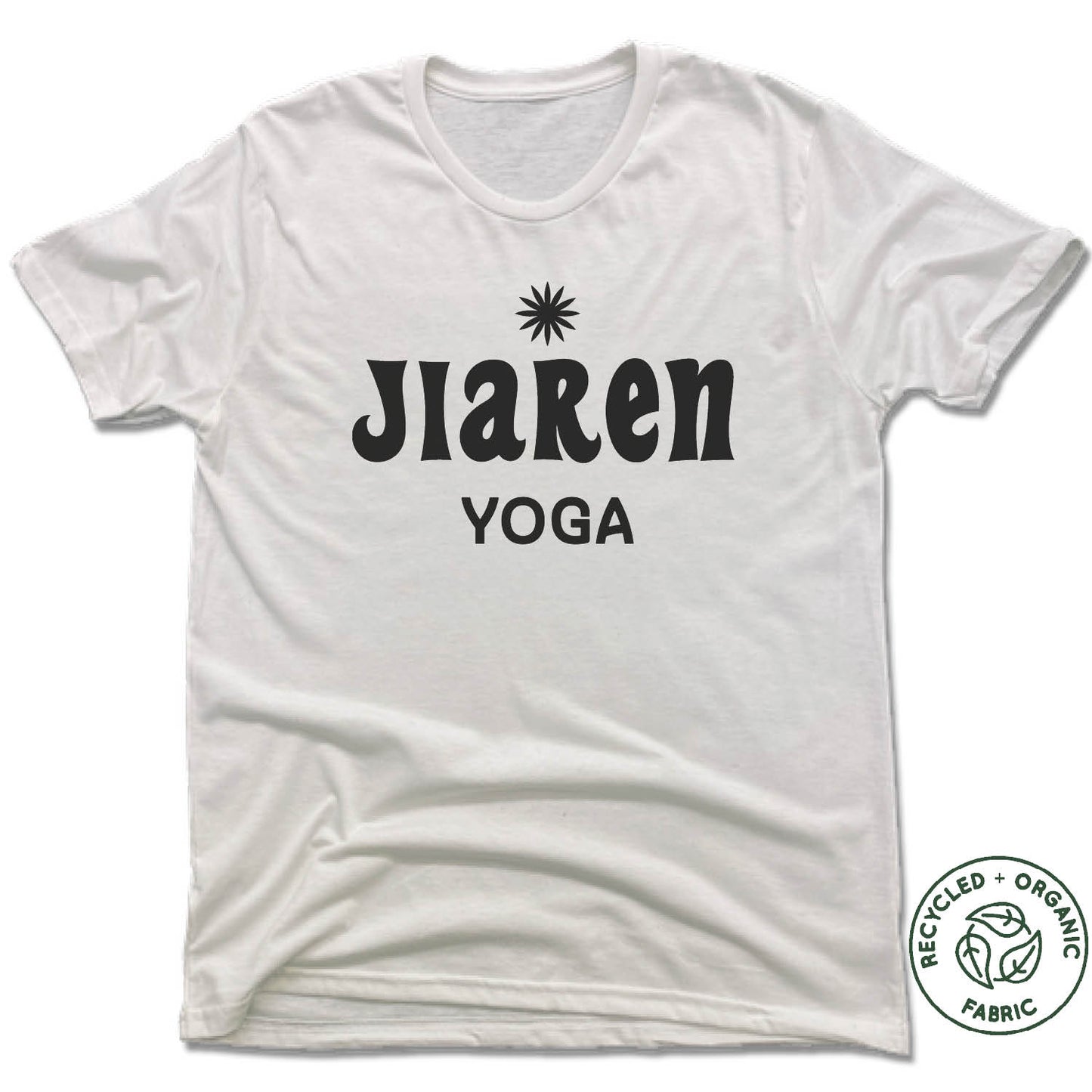 JIAREN YOGA STUDIO | UNISEX WHITE Recycled Tri-Blend | LOGO