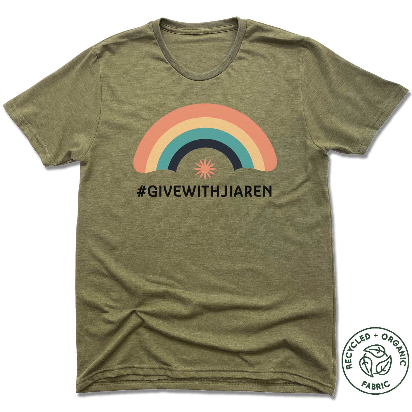 JIAREN YOGA STUDIO | UNISEX OLIVE Recycled Tri-Blend | GIVEWITHJIAREN