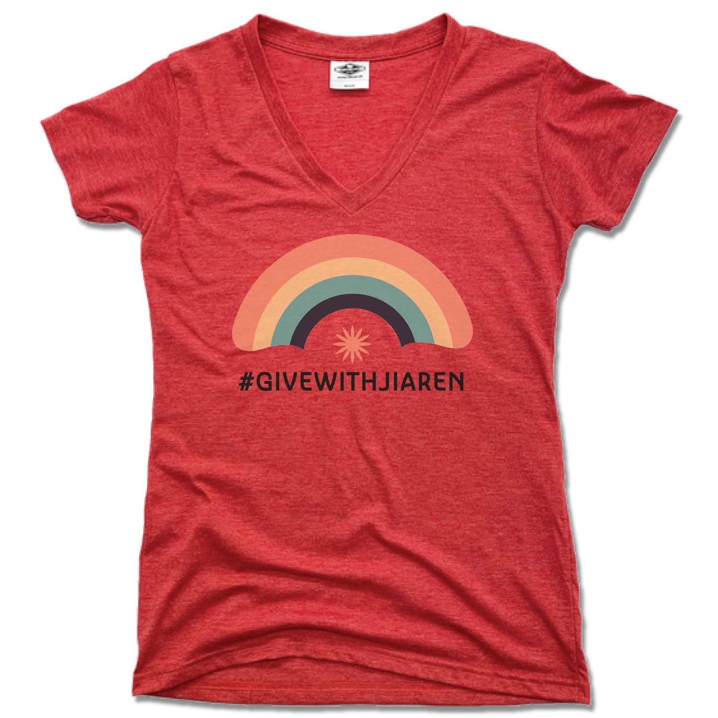 JIAREN YOGA STUDIO | LADIES RED V-NECK | GIVEWITHJIAREN