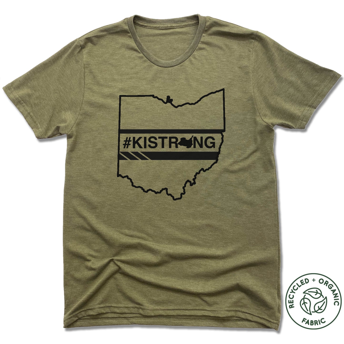 KELLEYS ISLAND | UNISEX OLIVE Recycled Tri-Blend | KI STRONG