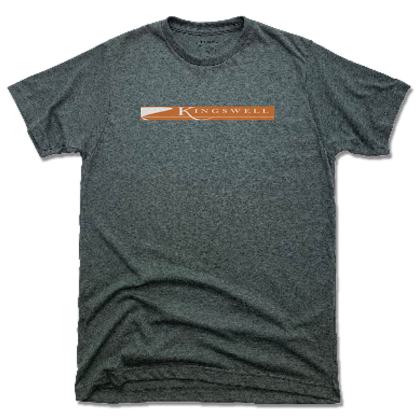 KINGSWELL | UNISEX GRAY Recycled Tri-Blend | ORANGE LOGO