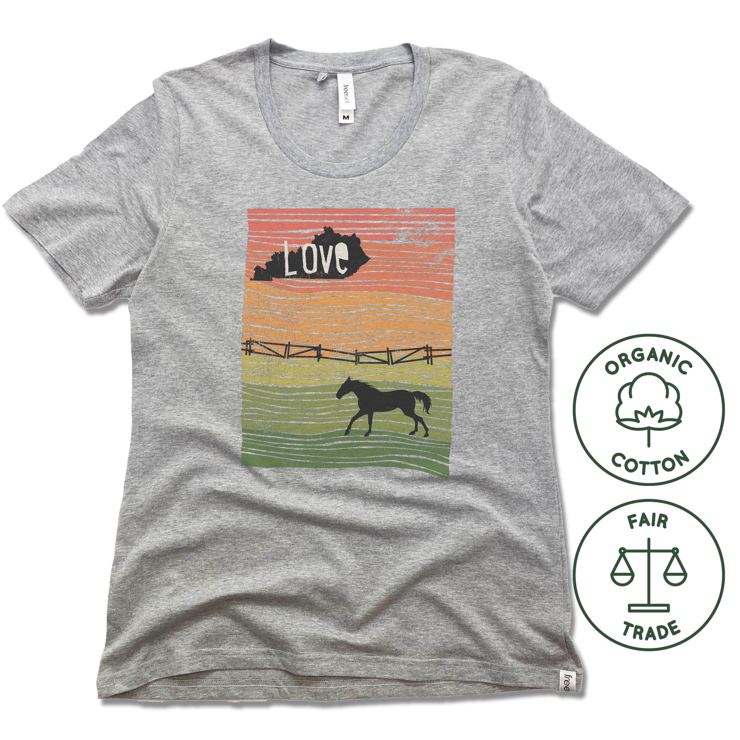 KENTUCKY | FREESET LADIES TEE | LOVE LINE ART