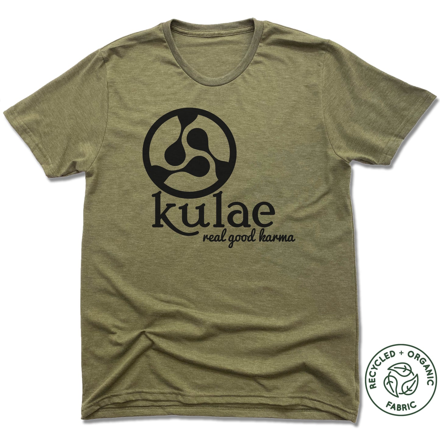 KULAE YOGA | UNISEX OLIVE Recycled Tri-Blend | BLACK LOGO - My State Threads