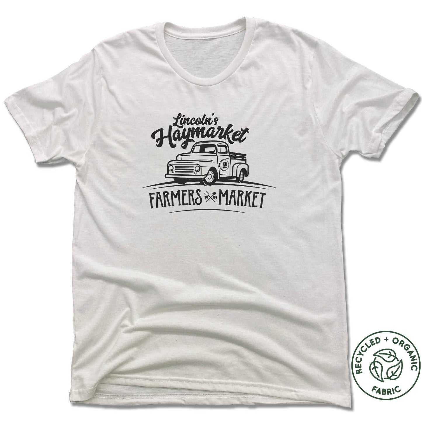 KD DESIGNS | UNISEX WHITE Recycled Tri-Blend | LINCOLN'S HAYMARKET