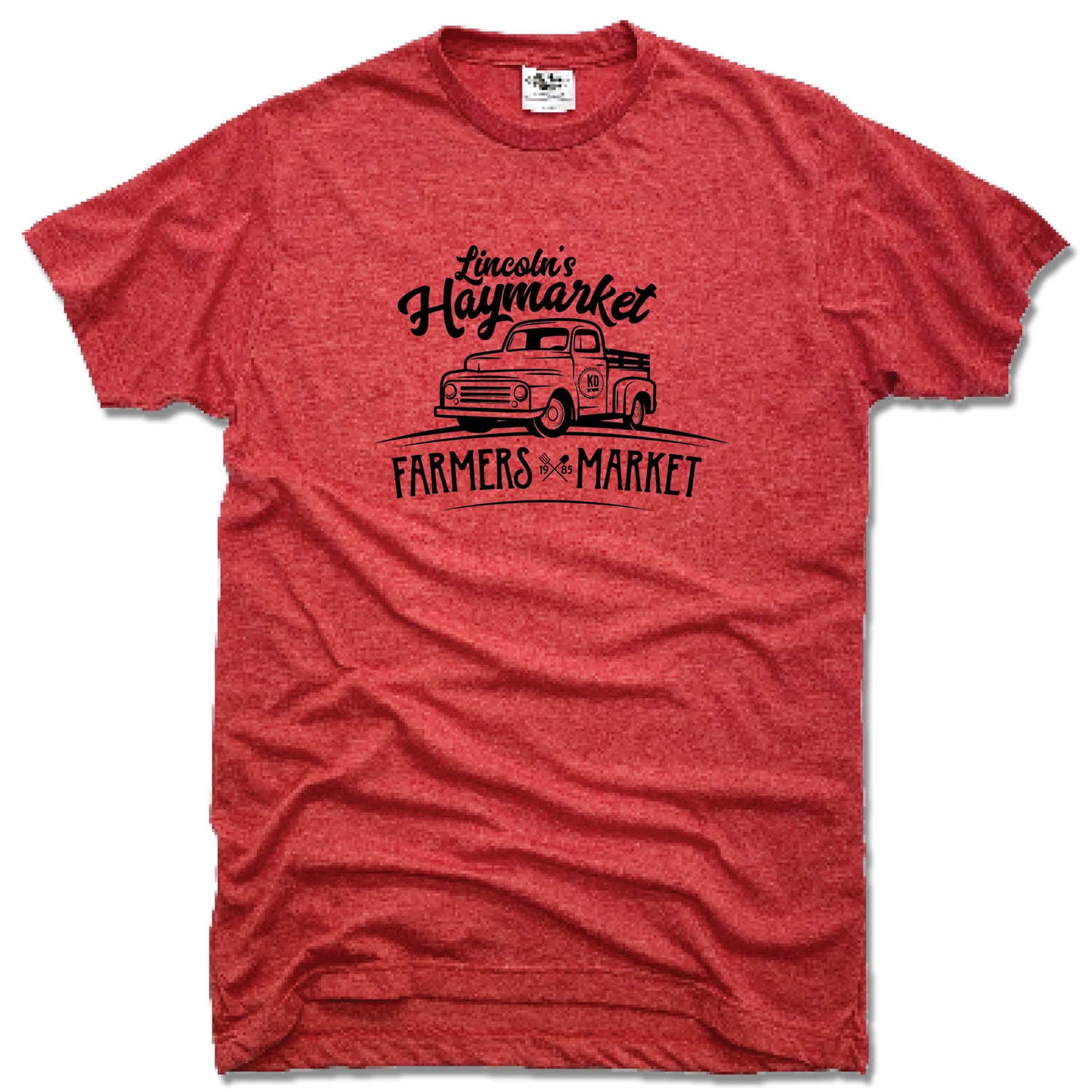 KD DESIGNS | UNISEX RED TEE | LINCOLN'S HAYMARKET