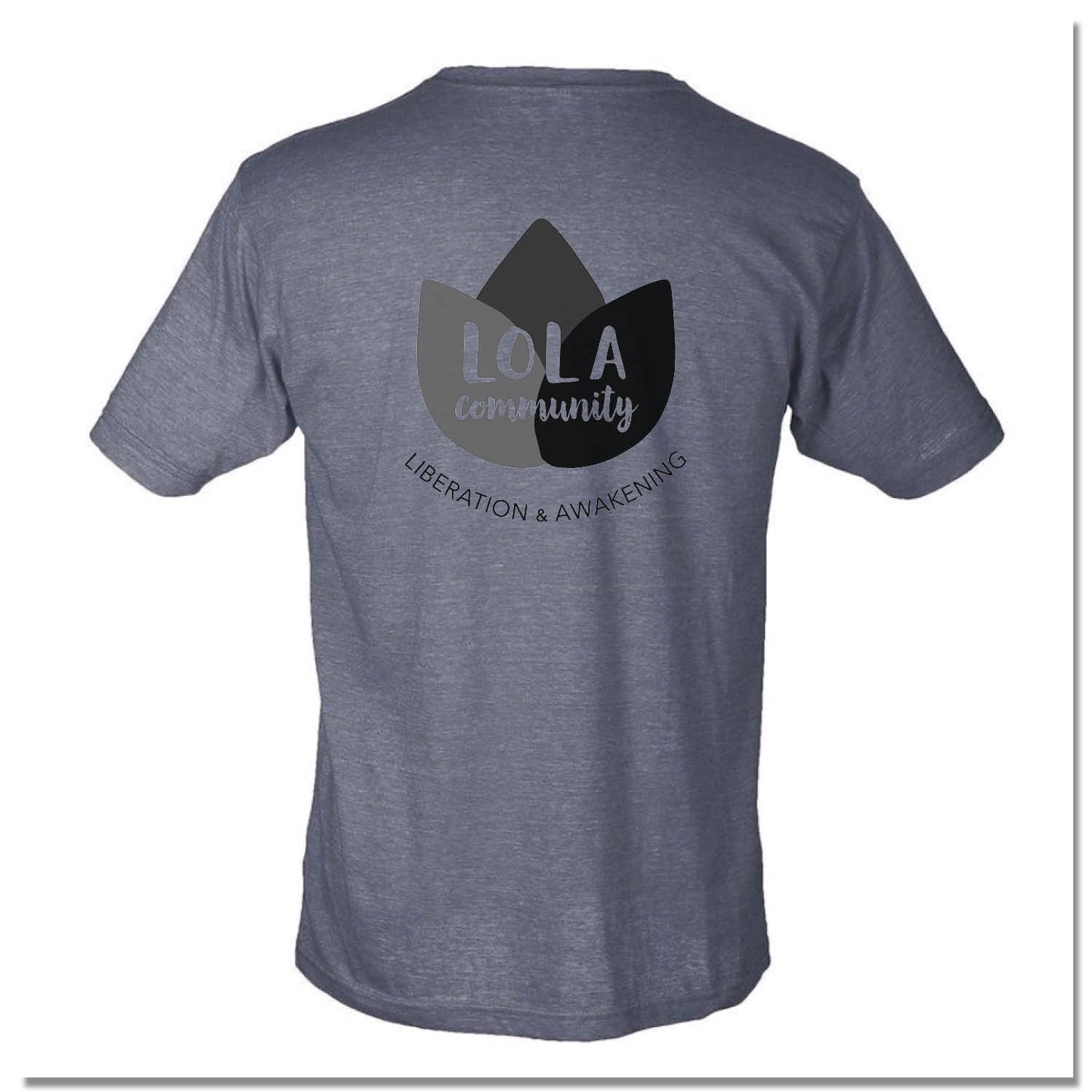 LIL OMM YOGA | UNISEX TEE | WHITE LOGO | BLACK LOGO ON BACK