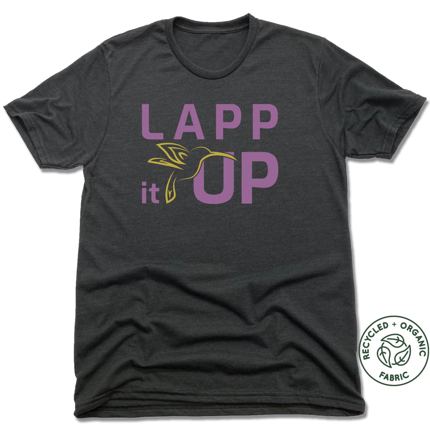 LAPP IT UP | UNISEX BLACK Recycled Tri-Blend | COLOR LOGO - My State Threads