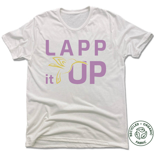 LAPP IT UP | UNISEX WHITE Recycled Tri-Blend | COLOR LOGO