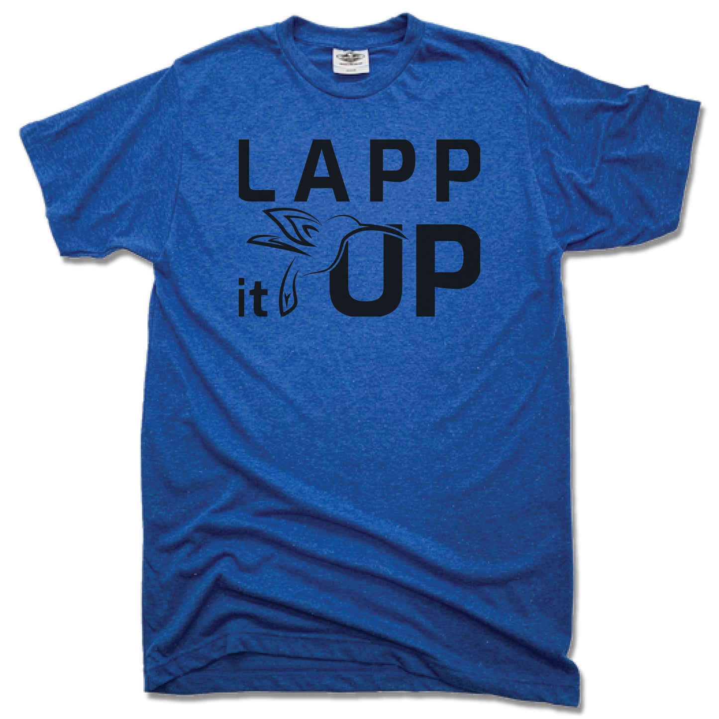 LAPP IT UP | UNISEX BLUE TEE | BLACK LOGO