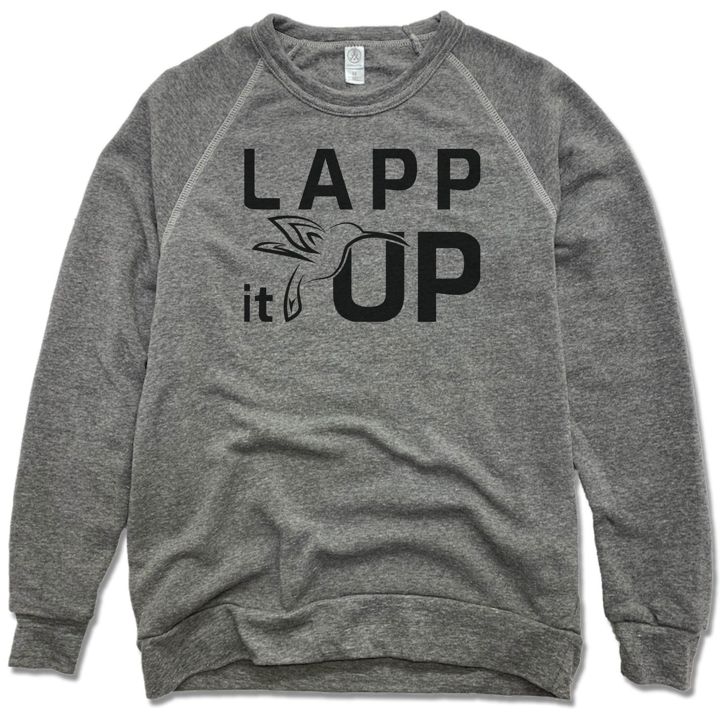 LAPP IT UP | FLEECE SWEATSHIRT | BLACK LOGO - My State Threads