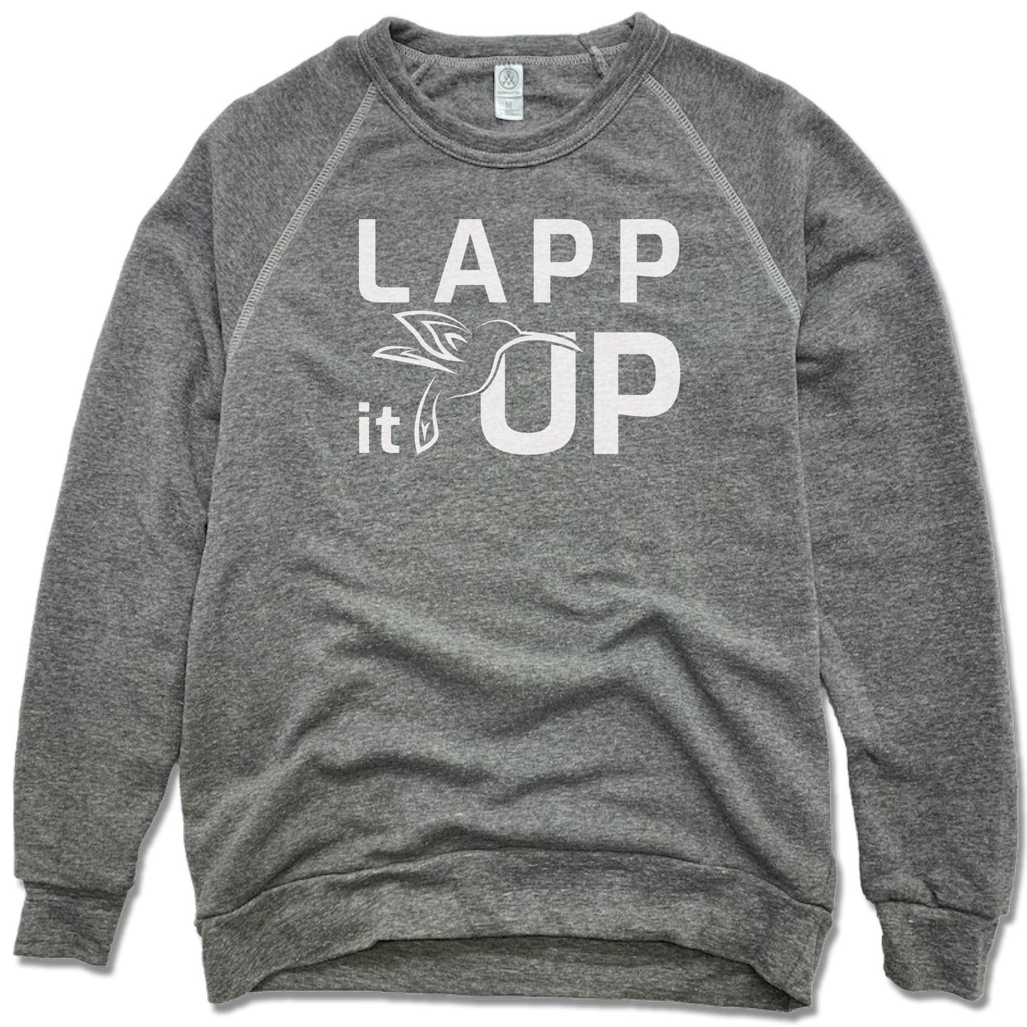 LAPP IT UP | FLEECE SWEATSHIRT | WHITE LOGO - My State Threads
