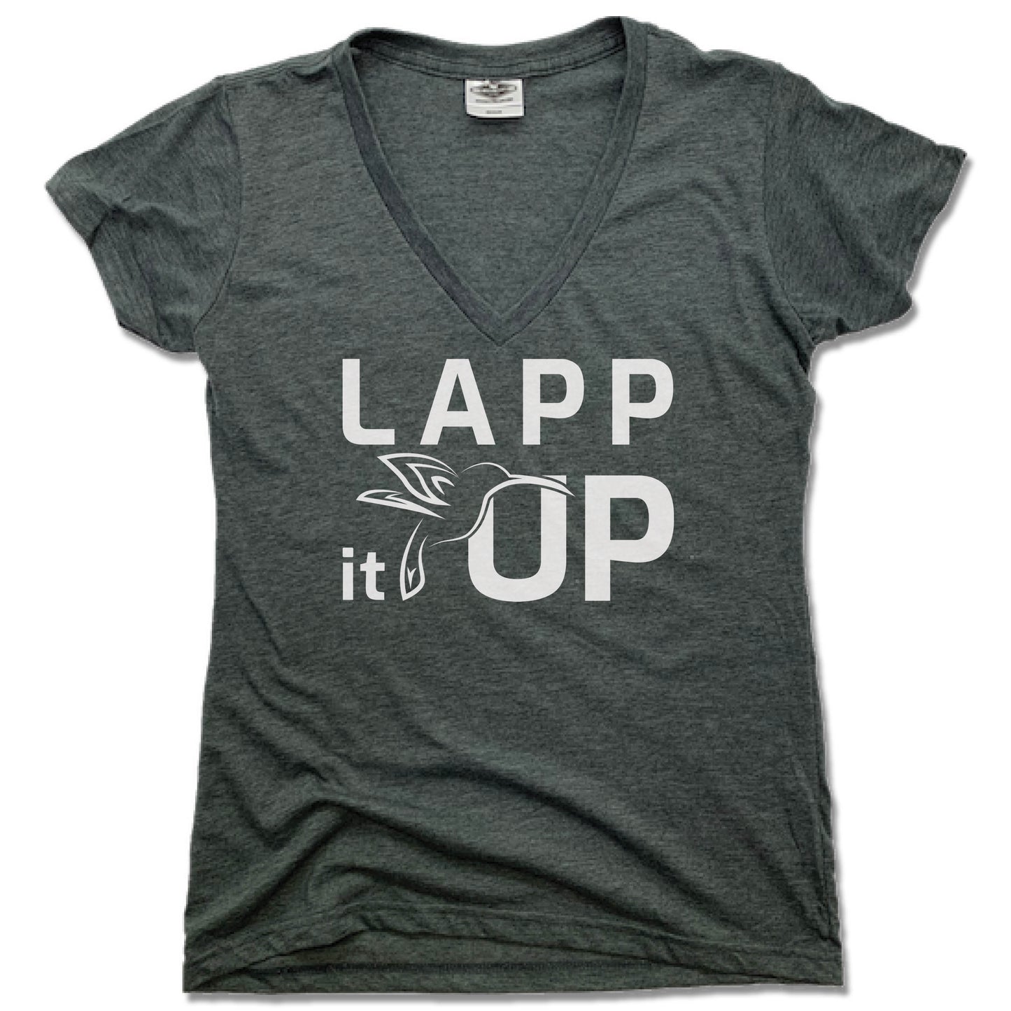 LAPP IT UP | LADIES V-NECK | WHITE LOGO