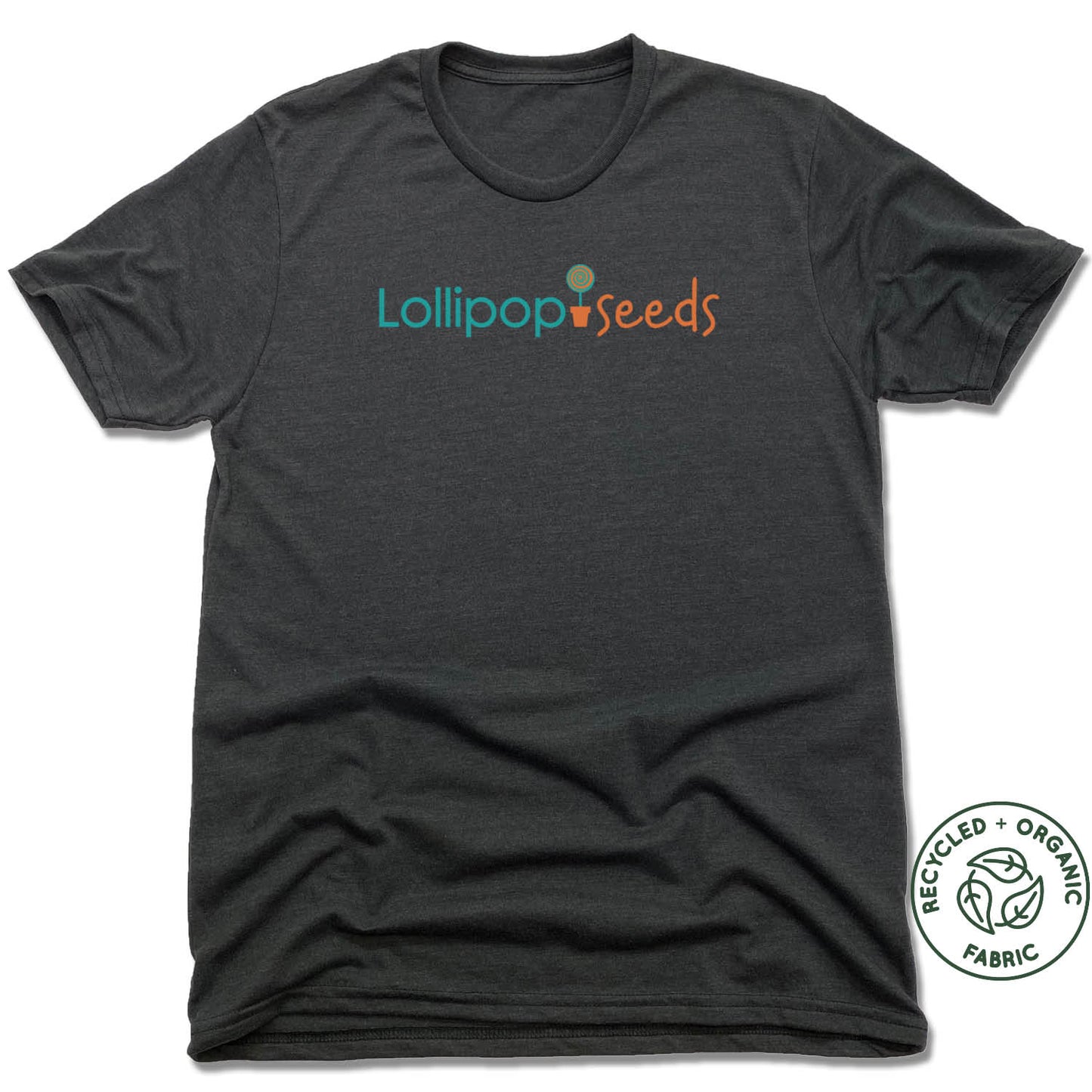 LOLLIPOP SEEDS | UNISEX BLACK Recycled Tri-Blend | LOGO