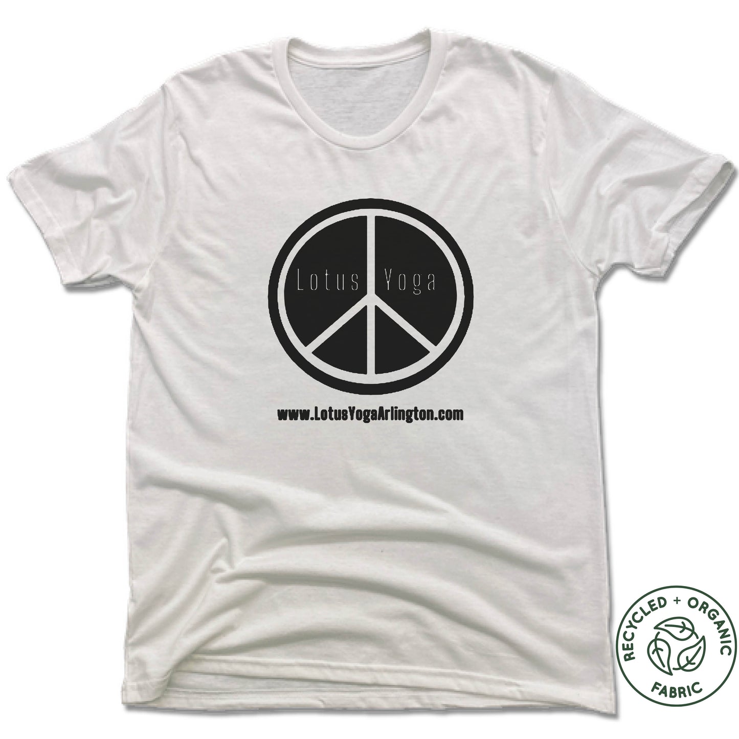 LOTUS YOGA STUDIO | UNISEX WHITE Recycled Tri-Blend | LOGO