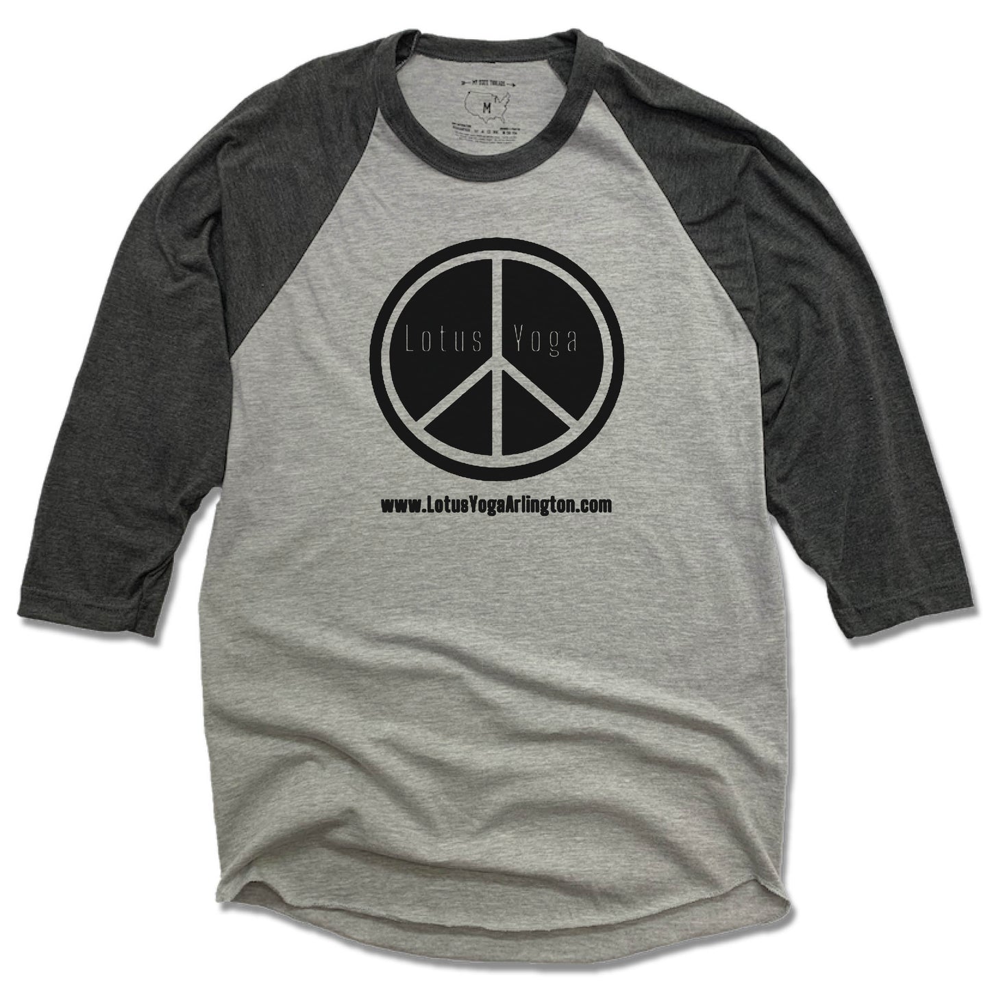 LOTUS YOGA STUDIO | GRAY 3/4 SLEEVE | LOGO
