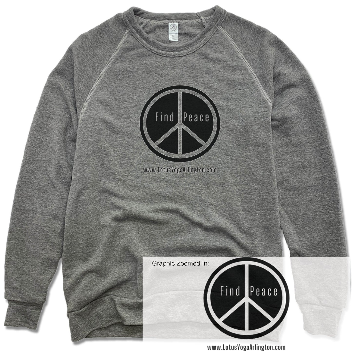 LOTUS YOGA STUDIO | FLEECE SWEATSHIRT | FIND PEACE