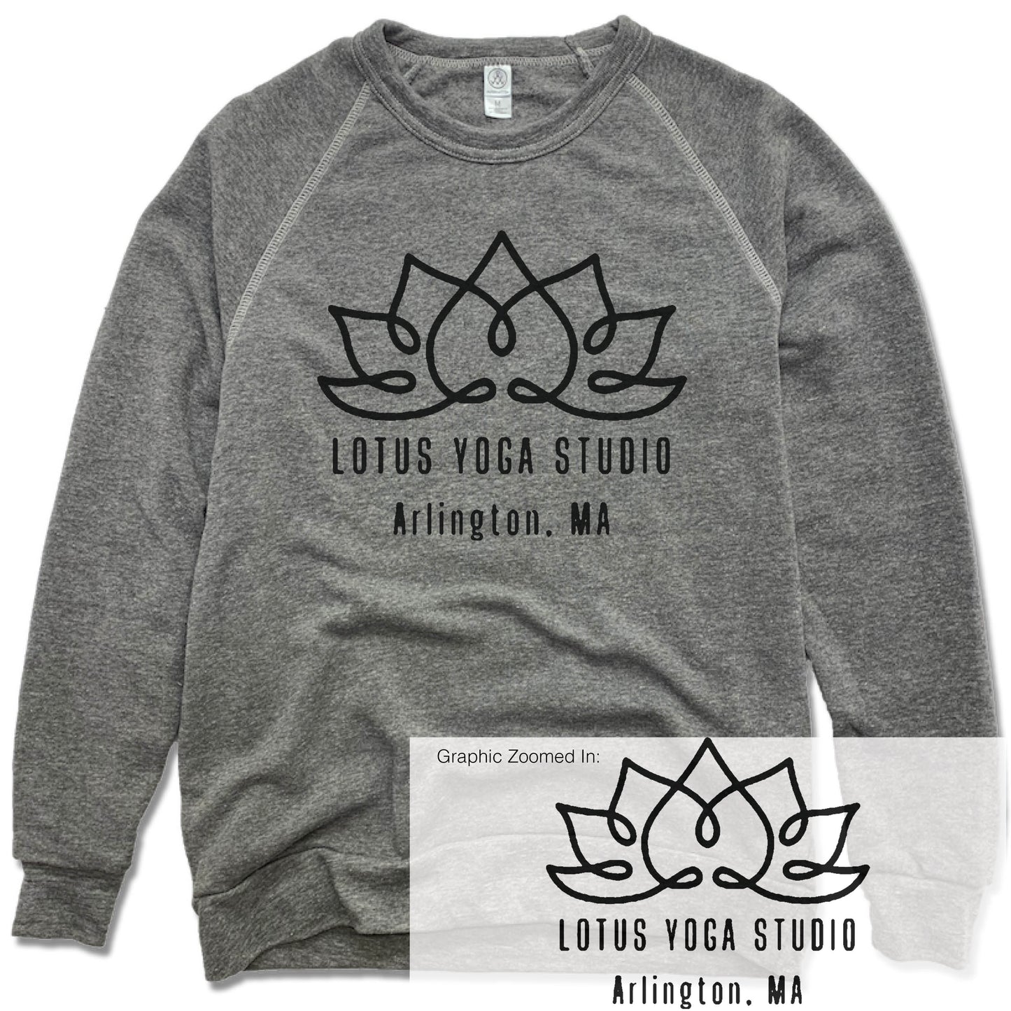 LOTUS YOGA STUDIO | FLEECE SWEATSHIRT | BLACK LOGO