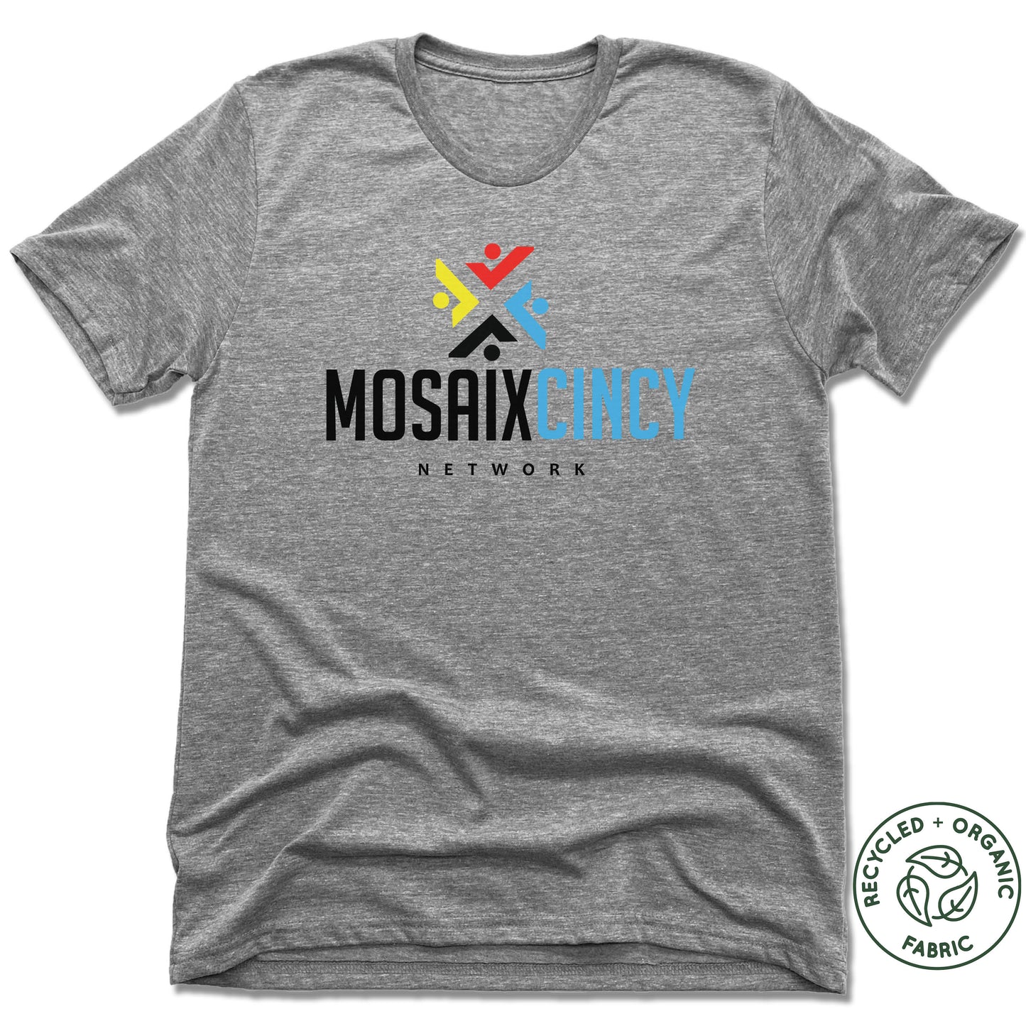 MOSAIX CINCY NETWORK | UNISEX GRAY Recycled Tri-Blend | LOGO