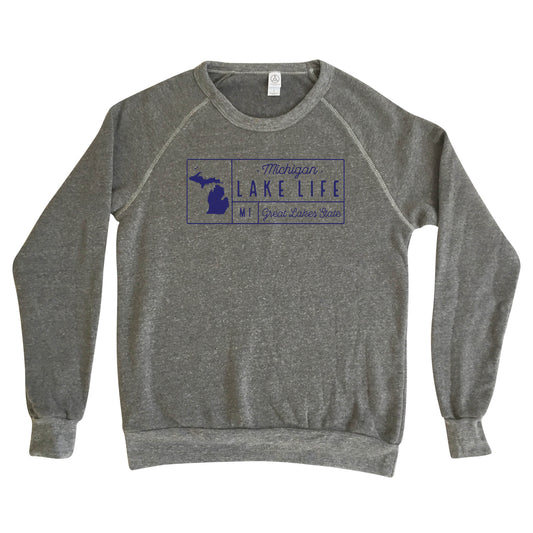 Michigan Lake Grid - Fleece Sweatshirt