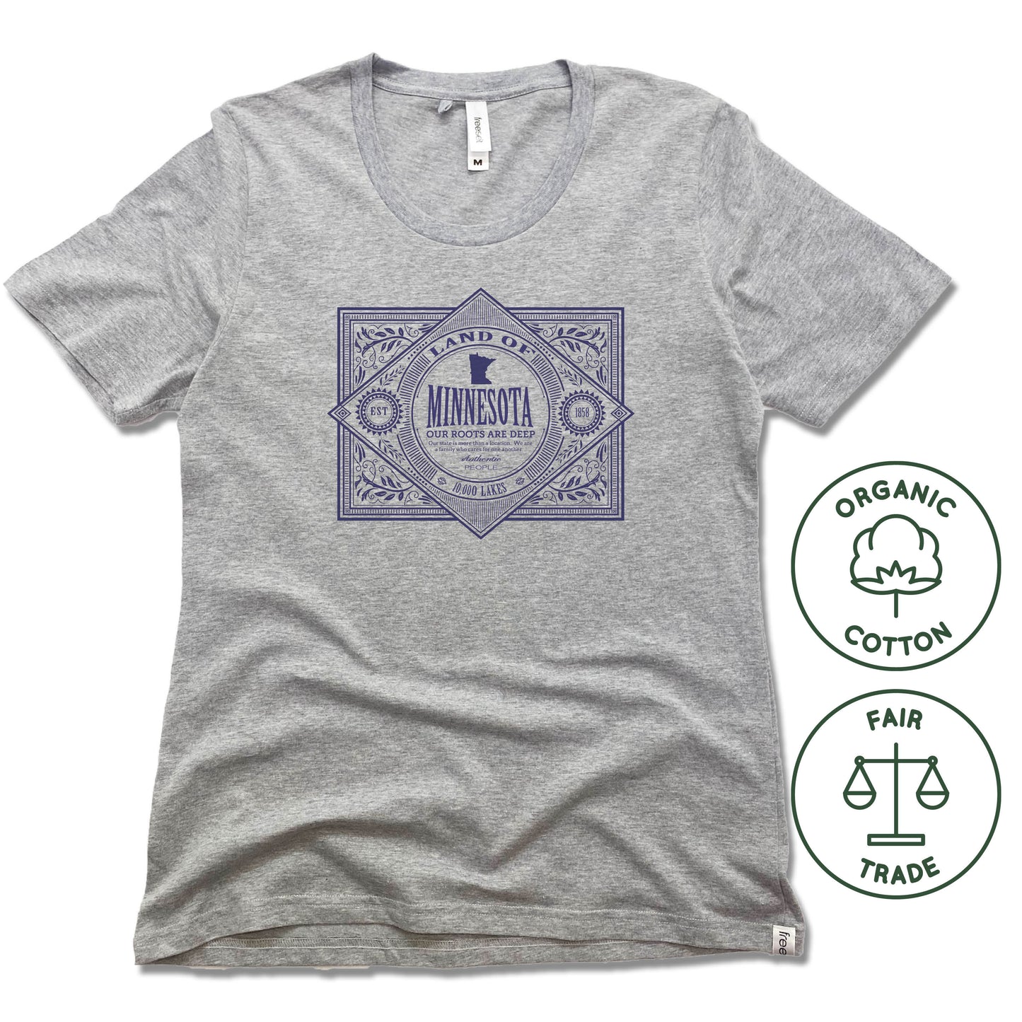MINNESOTA | FREESET LADIES TEE | VINTAGE NAVY