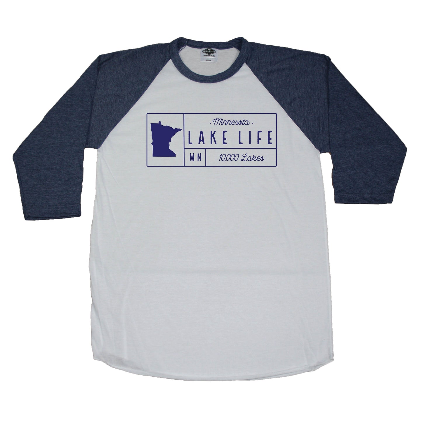 Minnesota Lake Grid - 3/4 Sleeve