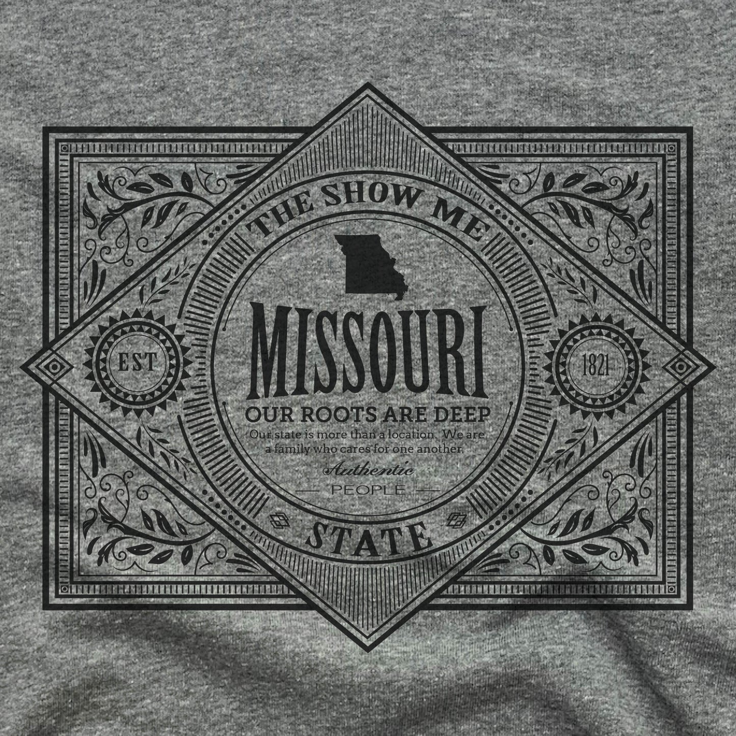 MISSOURI | FLEECE SWEATSHIRT | VINTAGE BLACK - My State Threads