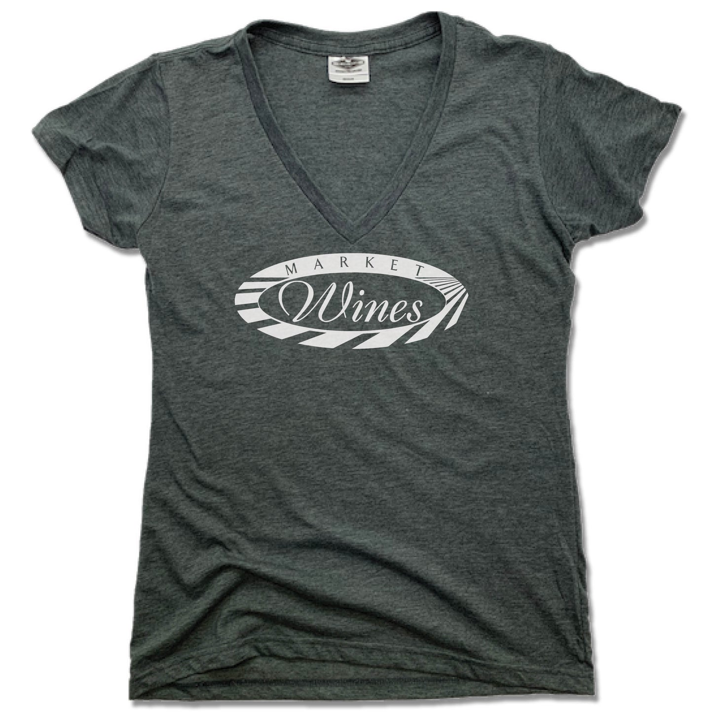 MARKET WINES | LADIES V-NECK | LOGO
