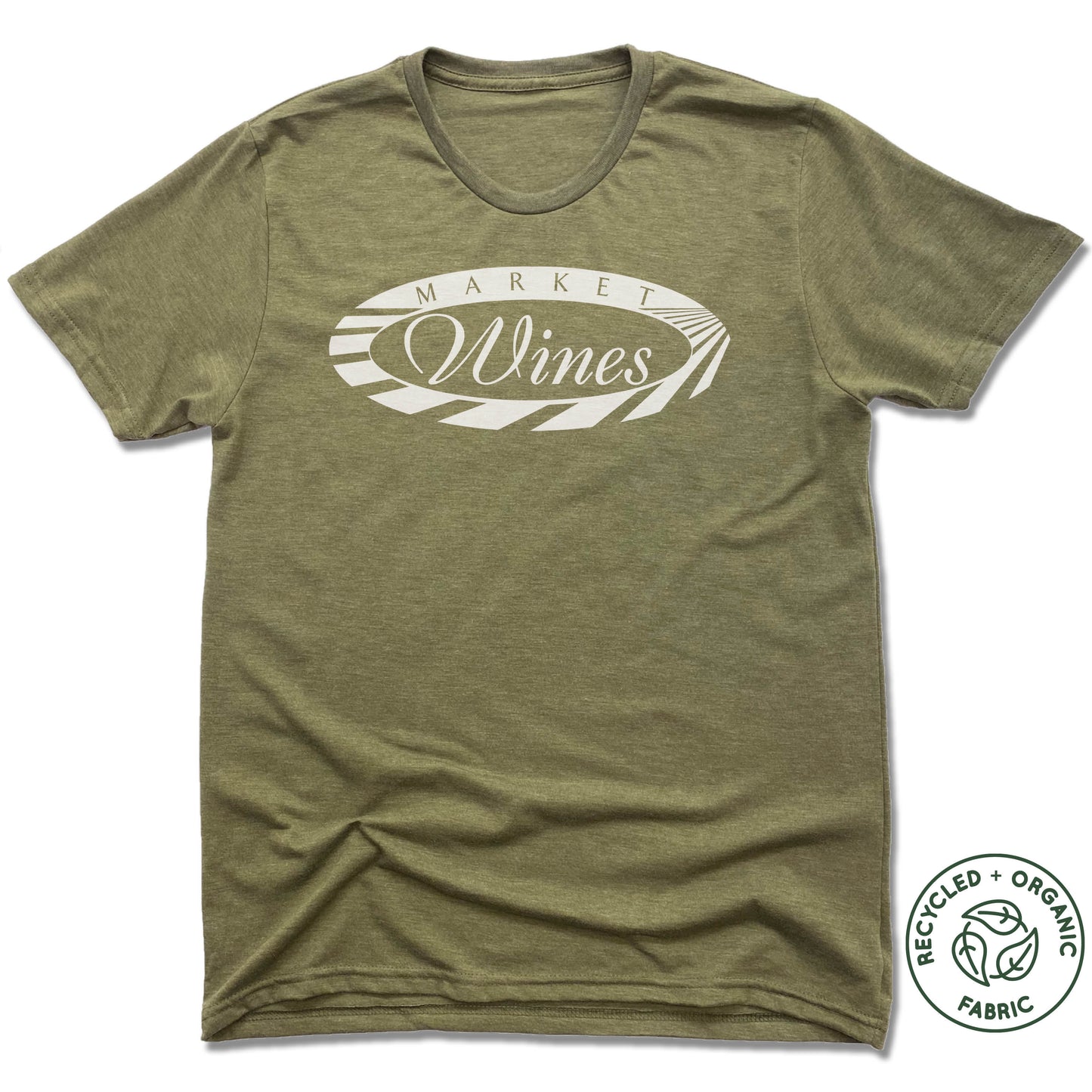 MARKET WINES | UNISEX OLIVE Recycled Tri-Blend | LOGO