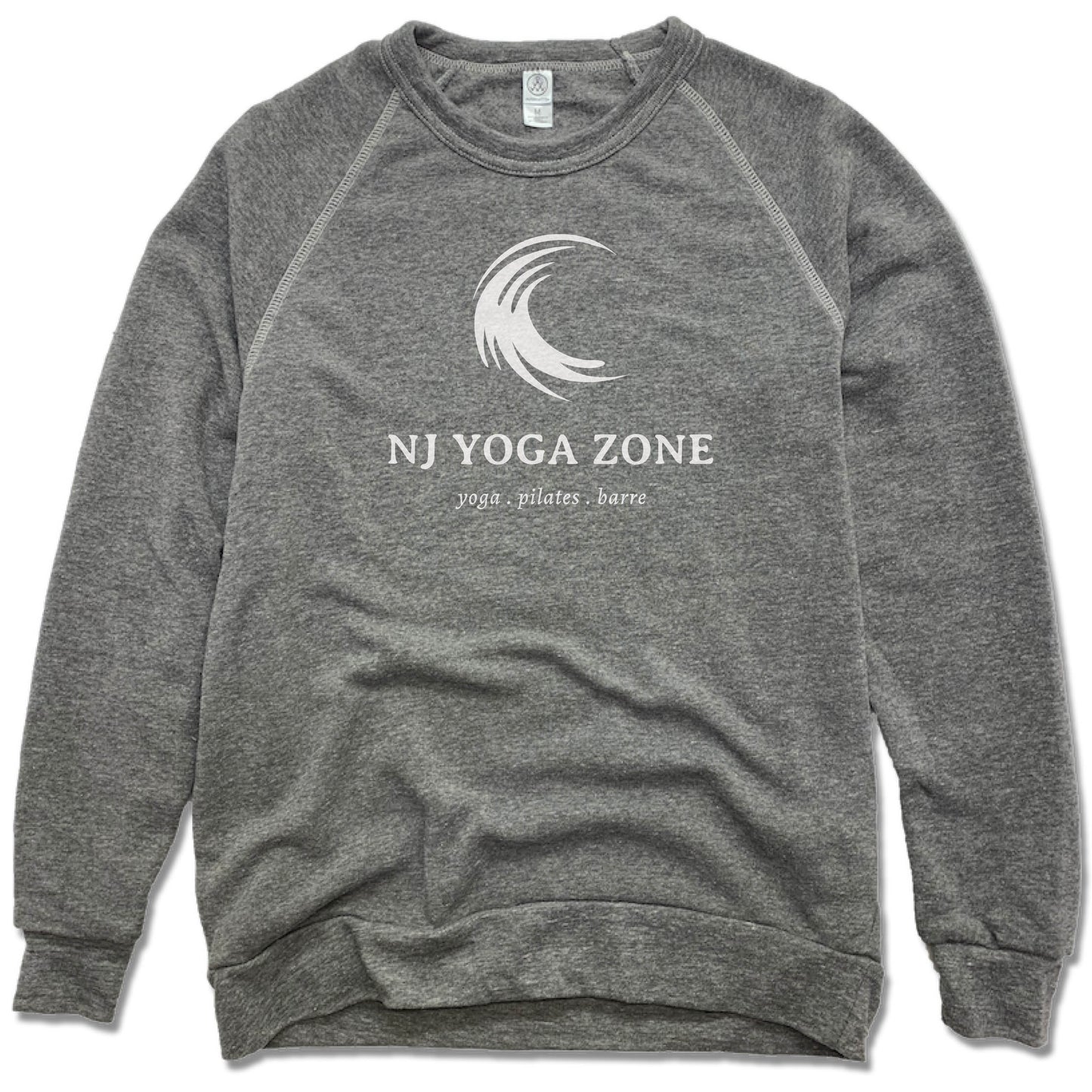 NJ YOGA ZONE | FLEECE SWEATSHIRT | WHITE LOGO - My State Threads