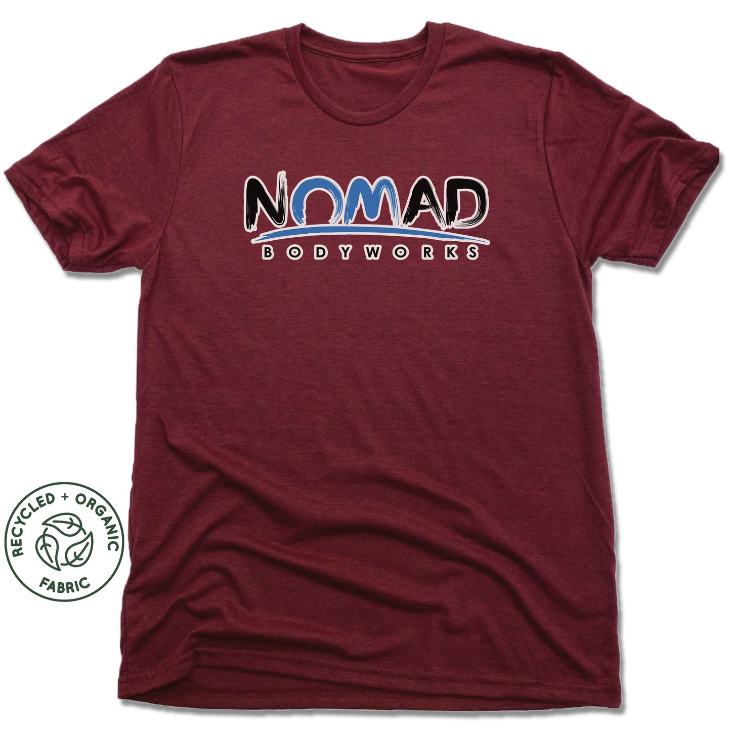 NOMAD BODYWORKS | UNISEX VINO RED Recycled Tri-Blend | LOGO - My State Threads
