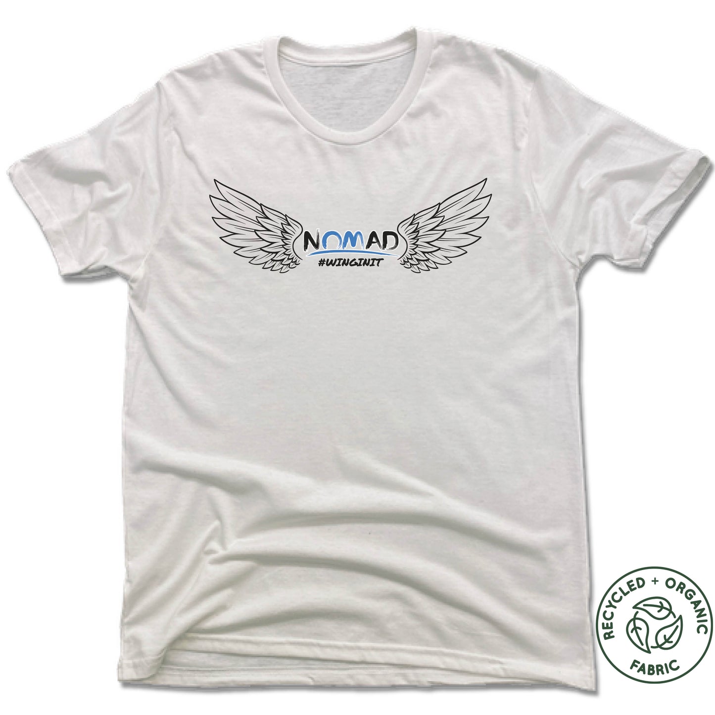 NOMAD BODYWORKS | UNISEX WHITE Recycled Tri-Blend | WINGS