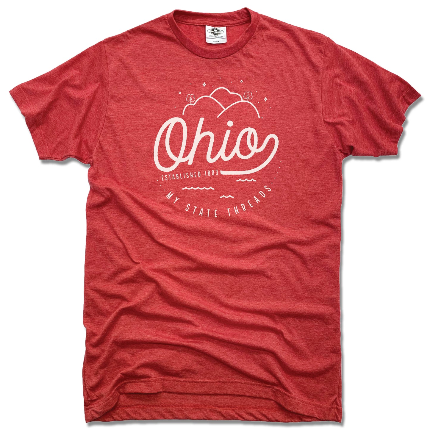 OHIO | UNISEX RED TEE | CREST
