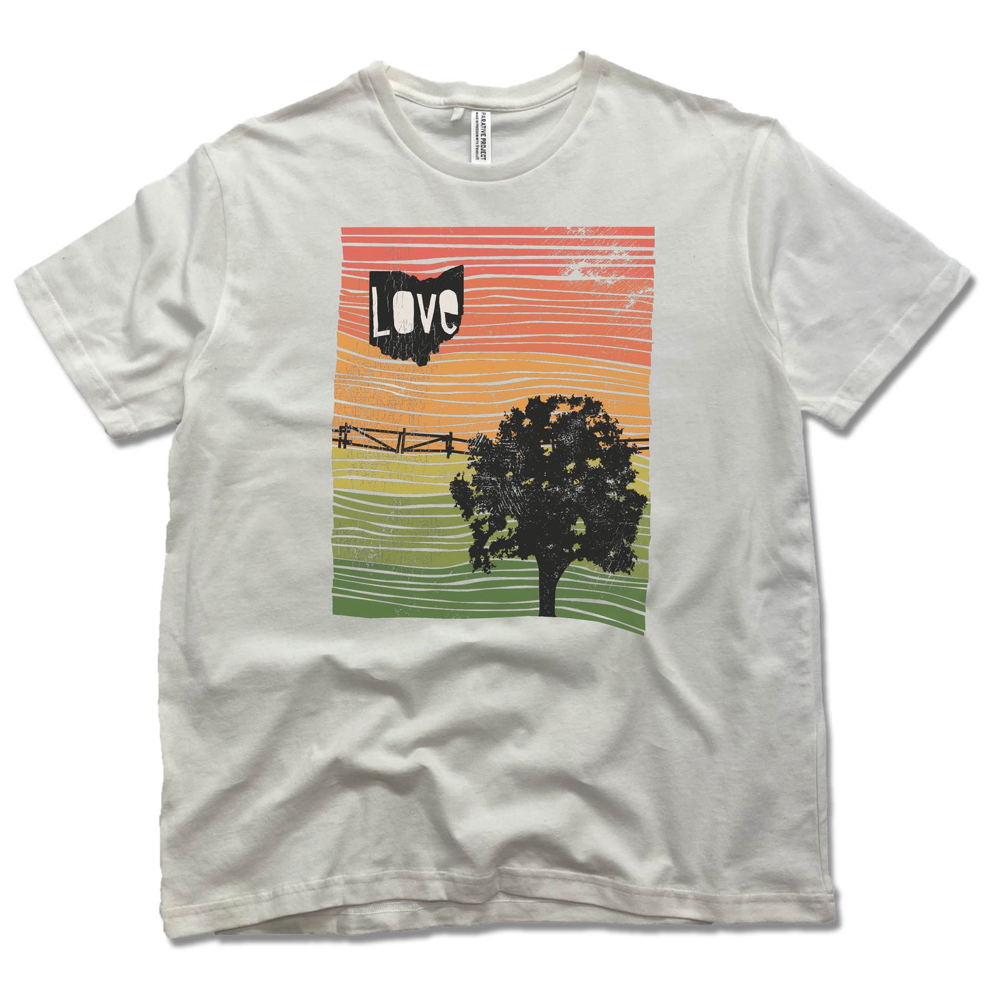 OHIO | PARATIVE PROJECT TEE | LOVE LINE ART - My State Threads