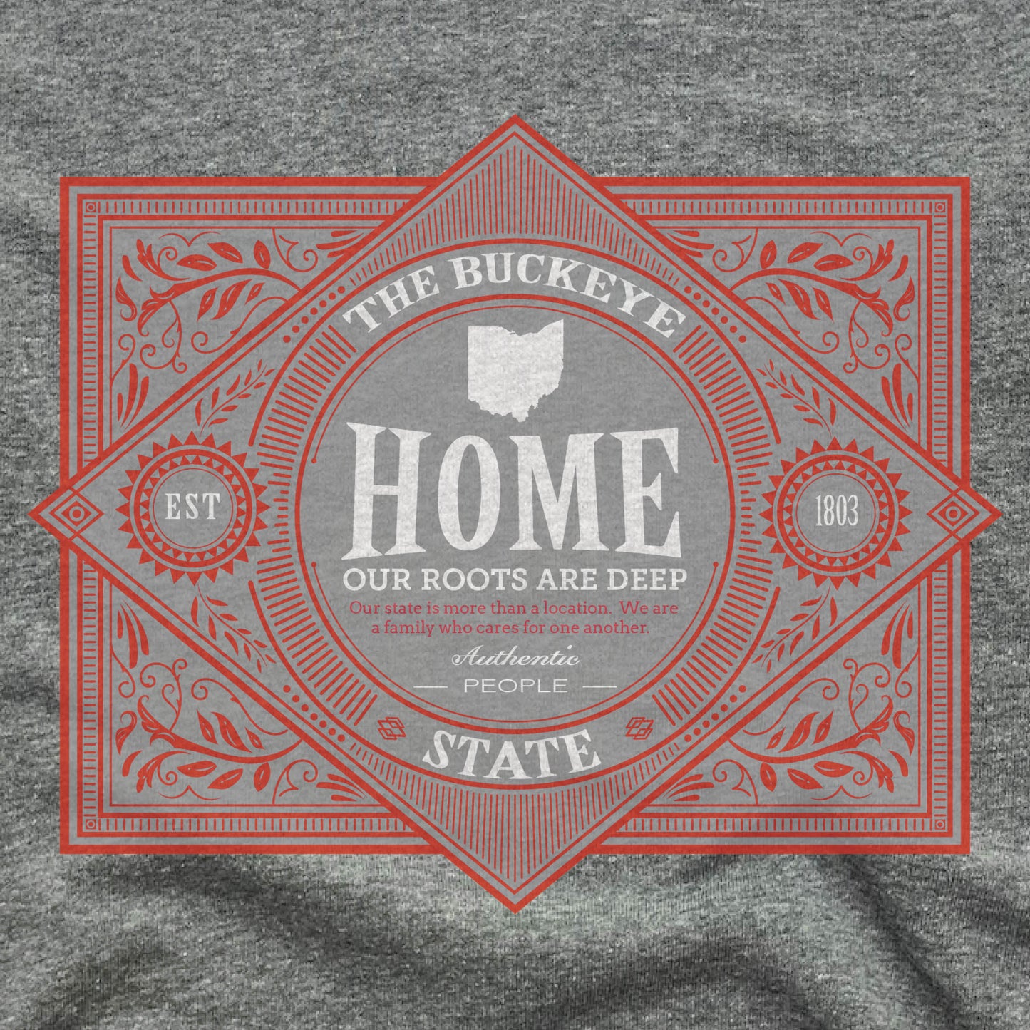 OHIO | FREESET UNISEX TEE | VINTAGE BUCKEYE STATE - My State Threads