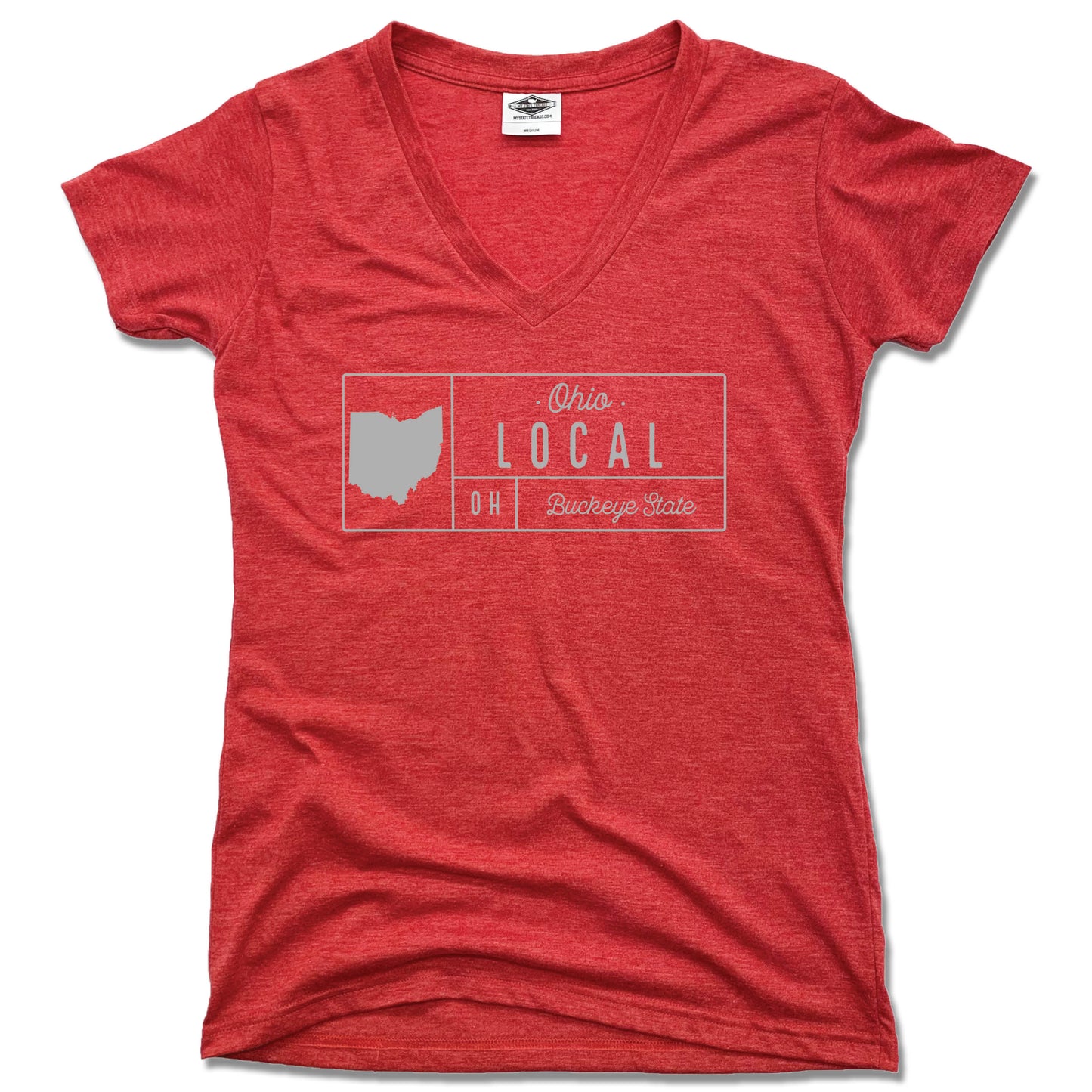 Ohio Local Buckeye State Grid - Ladies' Tee
