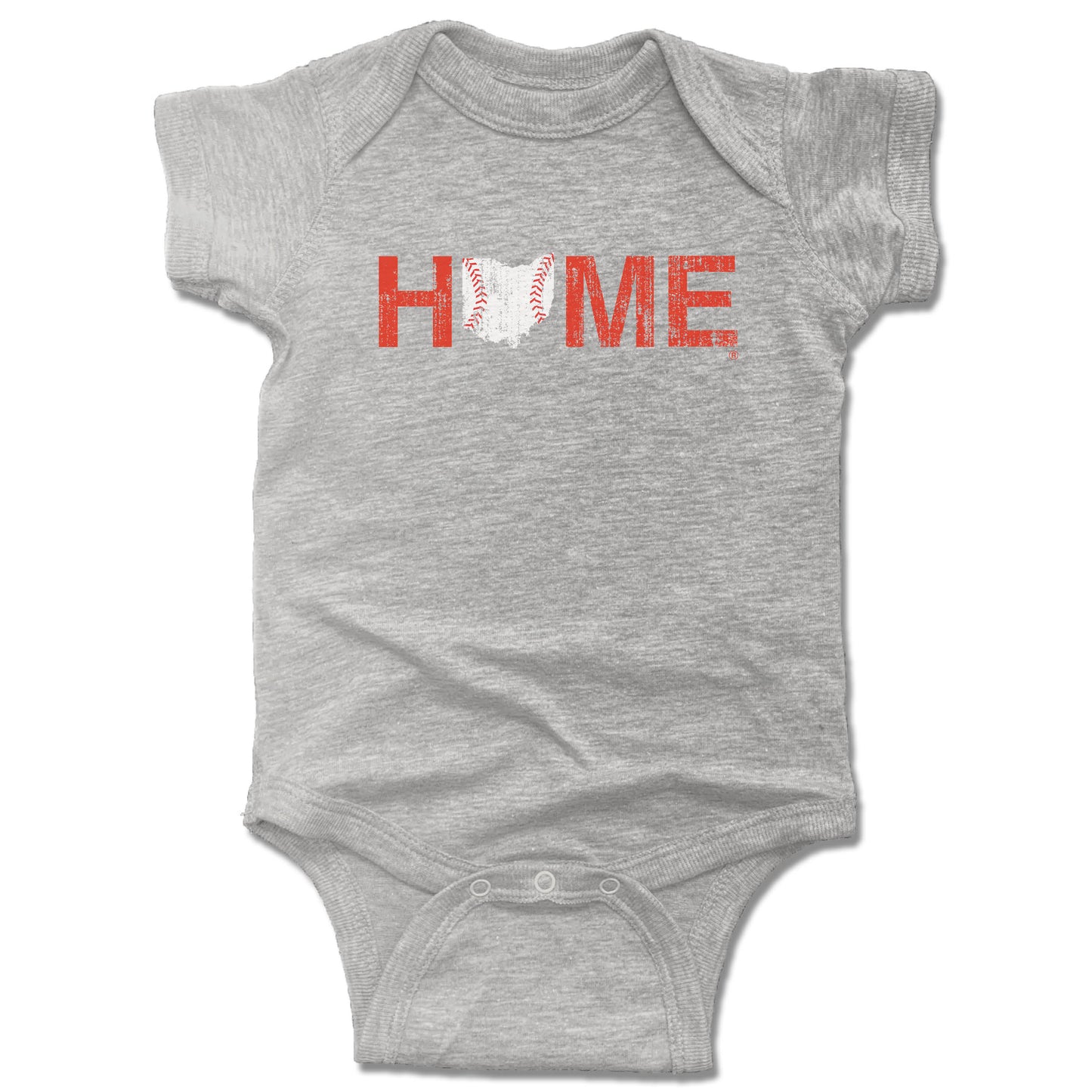 Ohio Onesie GRAY | Cincinnati Baseball | Red/White