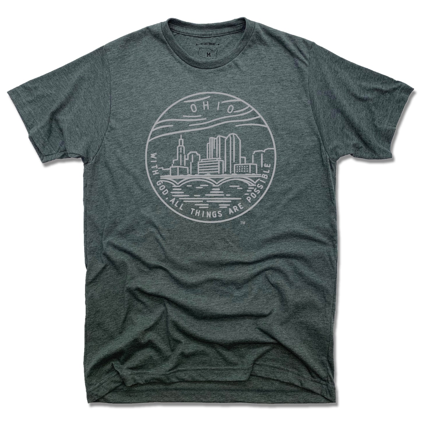 OHIO TEE | STATE SEAL | WITH GOD, ALL THINGS ARE POSSIBLE - My State Threads
