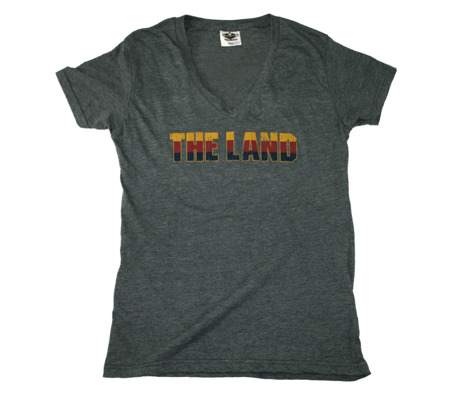 OHIO LADIES V-NECK | THE LAND | WINE/GOLD - My State Threads