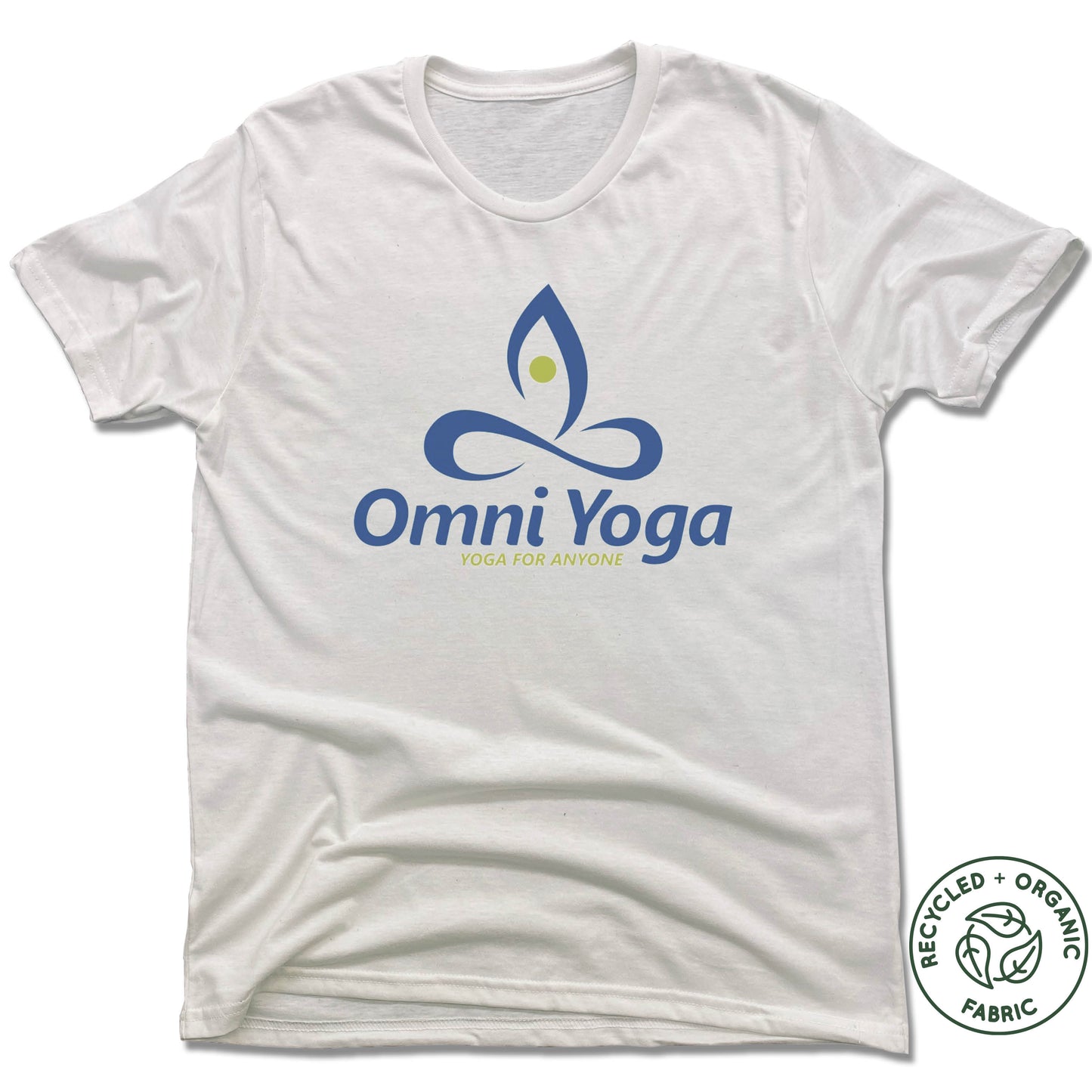 OMNI YOGA | UNISEX WHITE Recycled Tri-Blend | COLOR LOGO